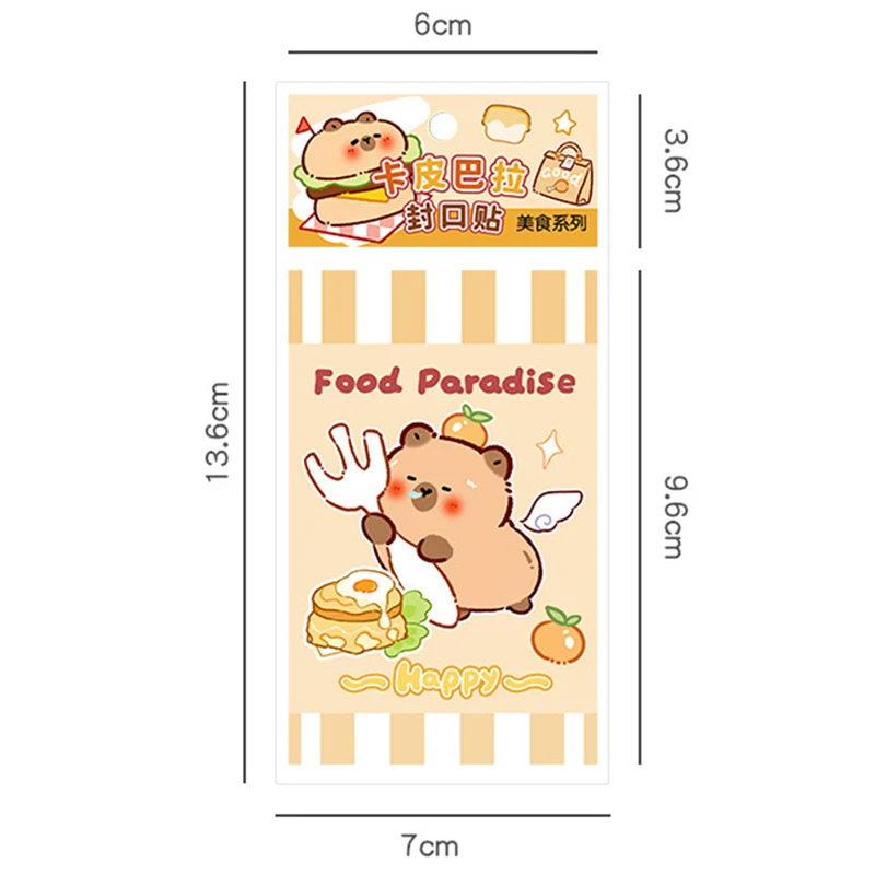 20Sheets Cute Cartoon Capybara Mini Hand Account Stickers Portable Pocket Sticker DIY Decoration Stickers School Supplies Gifts