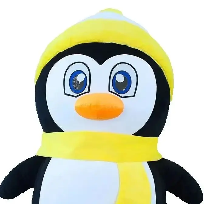 

Inflatable Penguin Mascot Costume Plush Fursuit Mascotte Cartoon Animals Cosplay Suits Scarf Penguins Outfits Adults No Battery