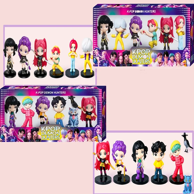 新しい 6 ピース/セット KPop スーパースター魔女狩りグループ、サジャボーイズ PVC アクションフィギュアおもちゃアニメフィギュア人形ファンのための誕生日ギフト