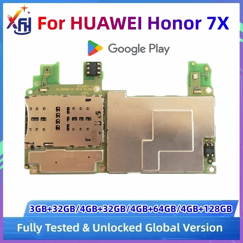 Motherboard for HUAWEI Honor 7X, 64GB Mainboard, Global Version, with Kirin 659 Processor