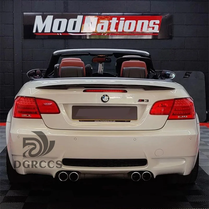 For BMW 3 Series E93&E93 M3 Convertible P Style Carbon fiber Rear Spoiler Trunk wing 2006-2013 Carbon fiber Glossy black