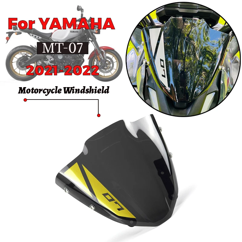 MTKRACING FOR YAMAHA MT-07 MT07 MT 07 2021-2022 Windshield Windscreen Motorcycle Accessories  Windshield Ven Screen