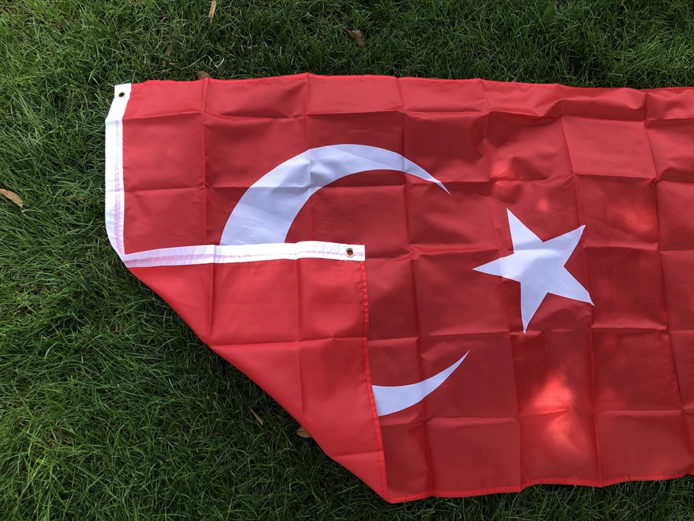 Bandera Turquía 150x90cm – Bandera nacional turca de poliéster - imagen 5