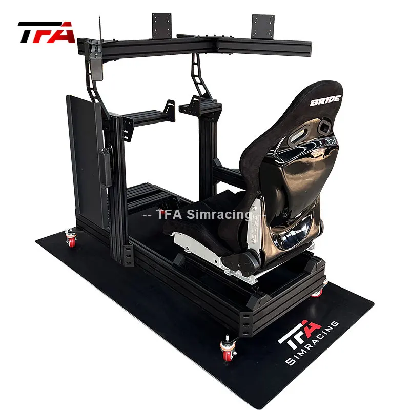 Factory OEM Customized Silver Black Anodized CNC 4080 40120 Aluminum Frame Extrusion Profile For SIM Racing Rig Cockpit