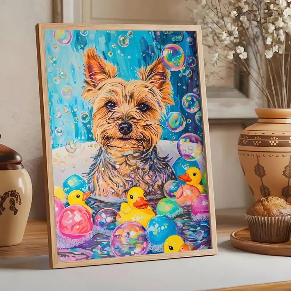 الحيوان الاستحمام الكلاب المشارك الحديثة الجدار ملصق فني ملصق لغرفة المعيشة غرفة نوم بار ديكور المنزل جدارية اللوحة الديكور #5