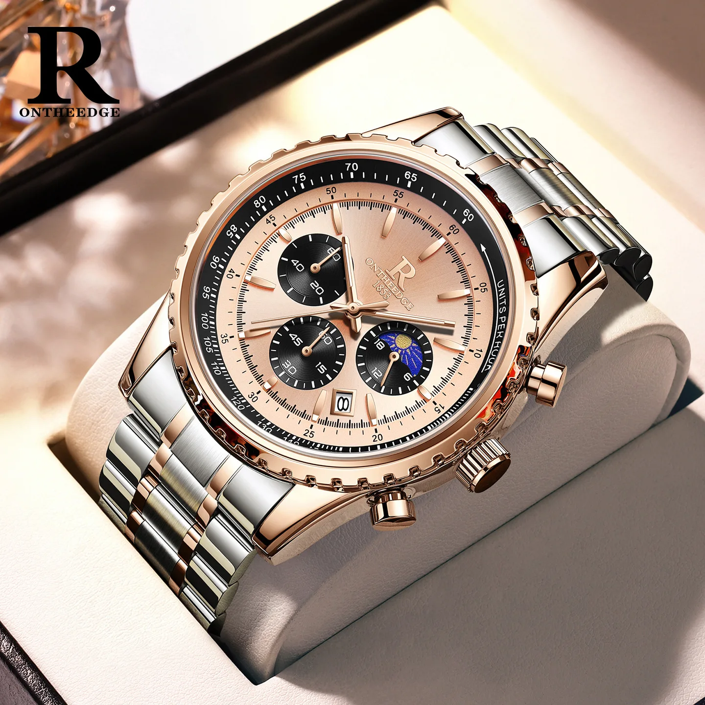 ONTHEEDGE Foreign Trade Men's Quartz Watch Business Premium Sense Waterproof Simple Luminous Cross-border Watch**