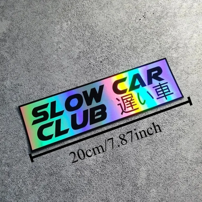 Sad Girl Boy Holographic Sticker Japanese Text Oil Slick Iridescent JDM Street Drift Vinyl Decal Waterproof Moto Laptop Decor