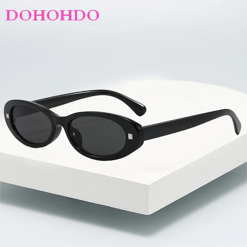 

Vintage Trendy Oval Sunglasses Women Men Brand Design Small Frame Rice Nail Sun Glasses Traveling Outdoor Drive Eyewear UV400
