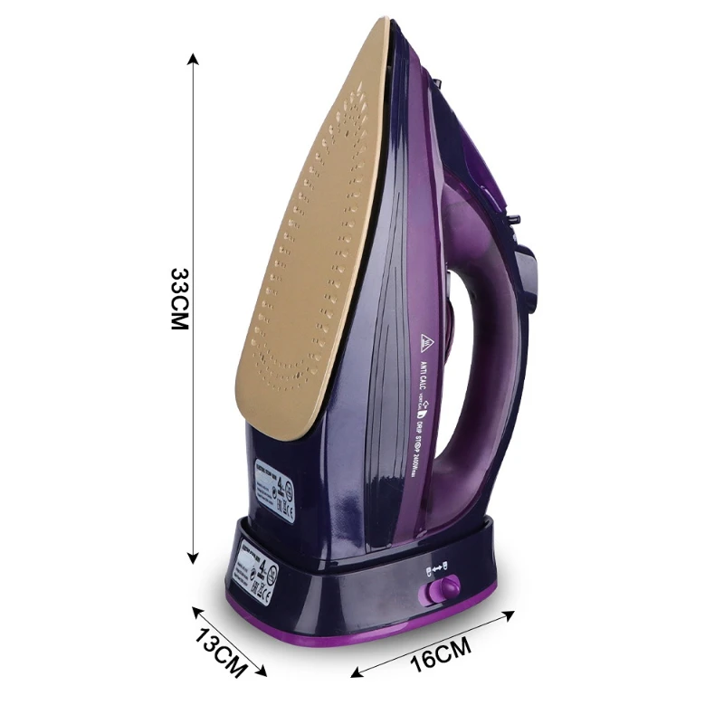 Fer à repasser à vapeur sans fil pour déterminer 5 vitesses, machine à repasser réglable, plaque astronomique portable en céramique, norme européenne, 2400W