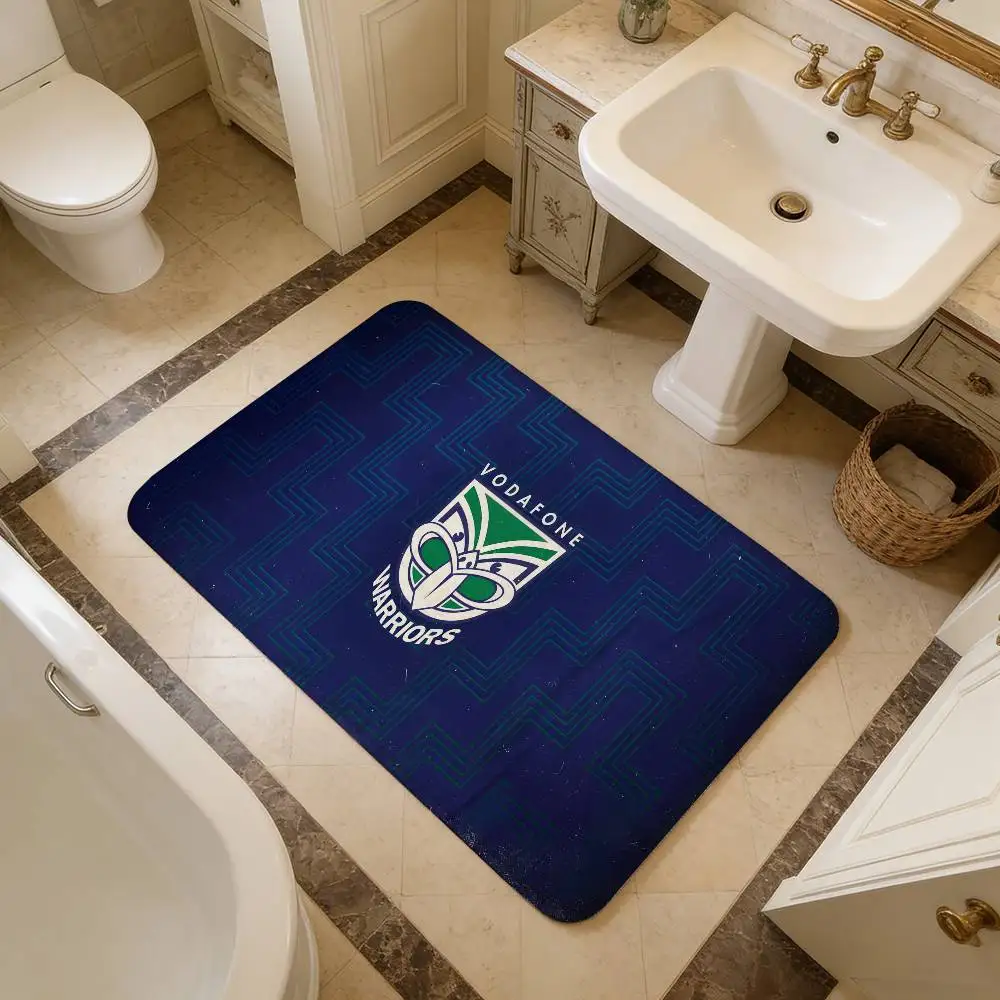 New ZealandS Auckland Warriors Hallway Carpet Non-Slip Laundry Room Mat Laundry Decor Balcony Child  Room Bedside Area Rugs