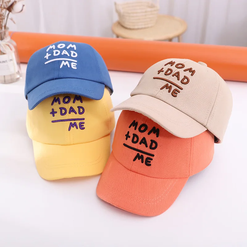 Letter Baby Baseball Hat Soild Color Adjustable Kids Duck Tongue Cap Cotton Children Sun Visors Toddler Bonnet Boy Girl Cap 아기모자
