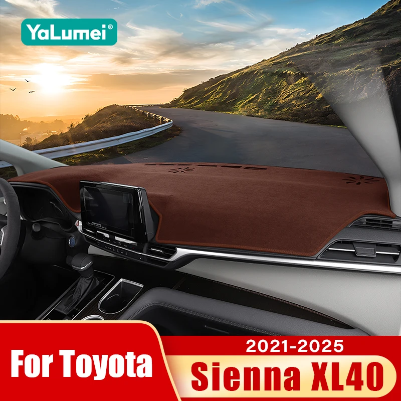 For Toyota Sienna XL40 Hybrid 2021 2022 2023 2024 2025 Car Dashboard Mat Sun Shade Non-slip Pad Cover Accessories