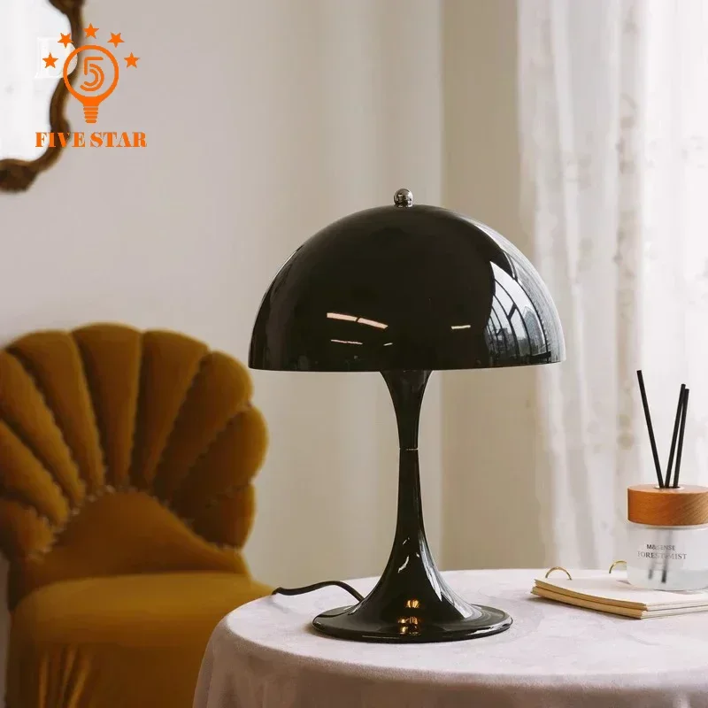 Postmodern Vintage Table Lamps Cream Style Mushroom Lights Living Room Bedsides Office Study Reading Light LED Lighting Fixtures