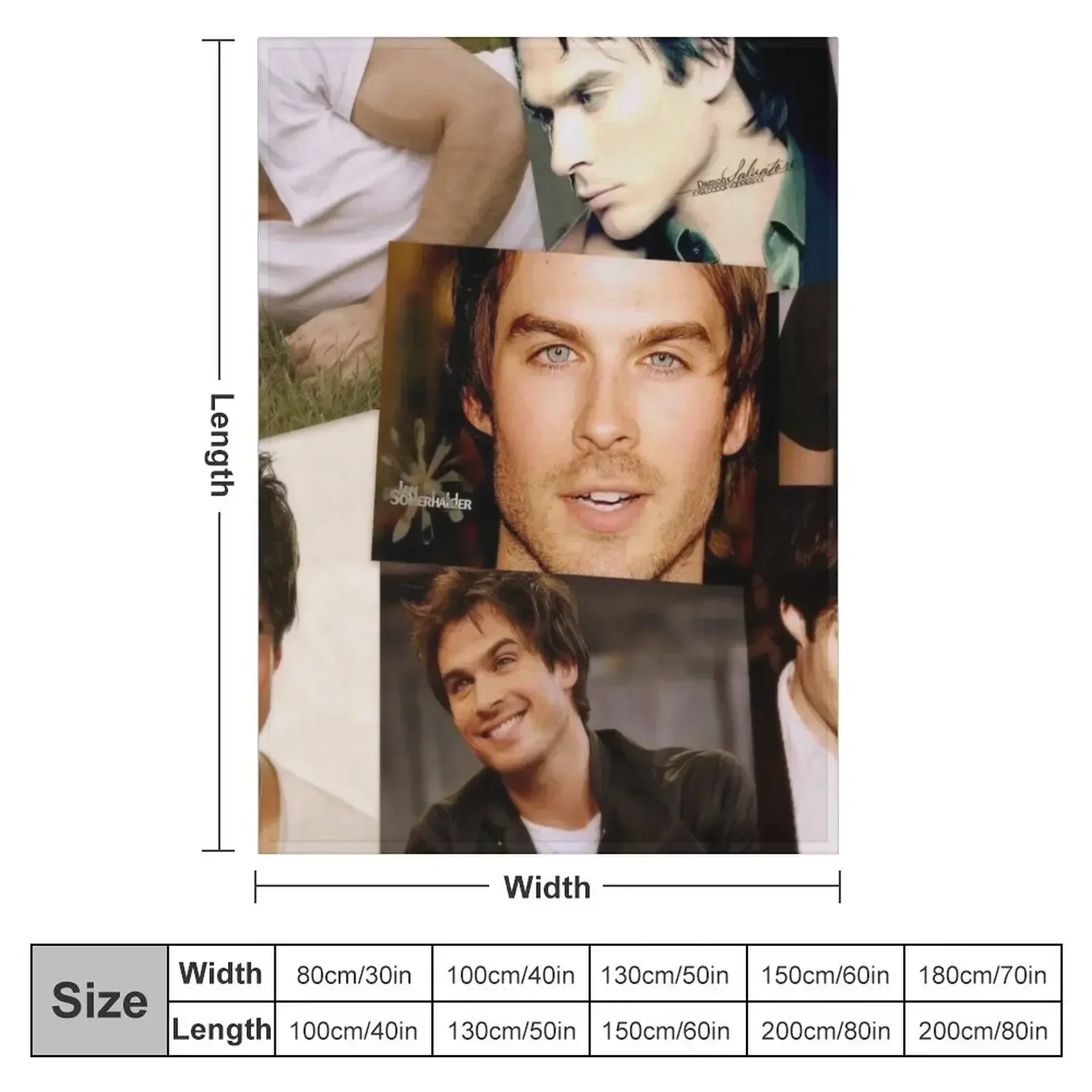 Ian Somerhalder Throw Blanket Plaid halloween Quilt bed plaid Multi-Purpose Blankets For Baby Blankets