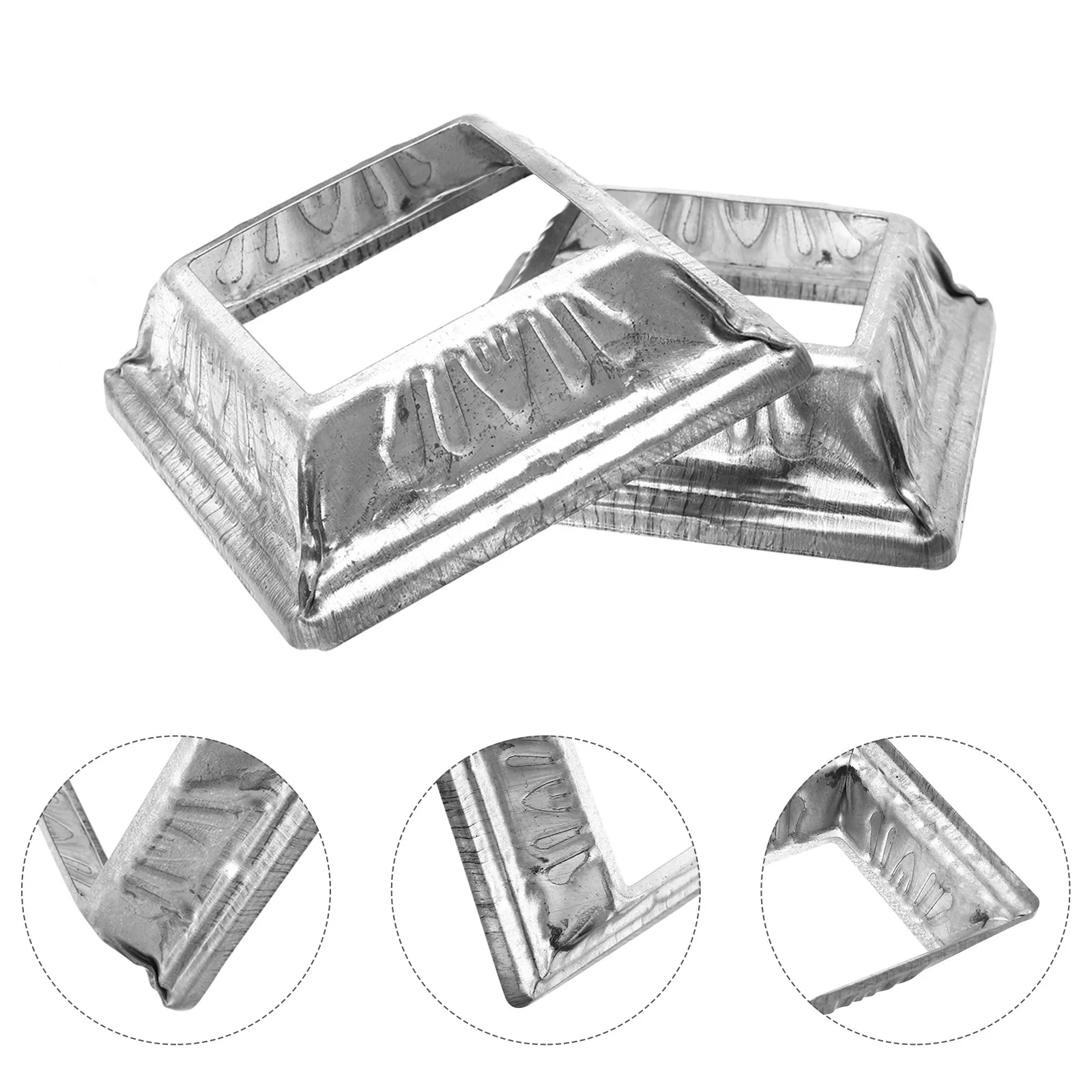 50 قطعة درابزين معدني شفة آخر غطاء قاعدة لسطح السفينة الشرفة درابزين دعم درابزين العمود قاعدة الأجهزة قوس #4