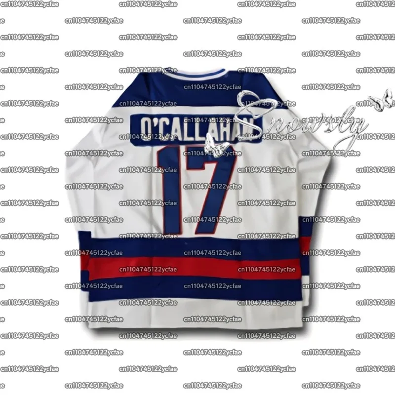 

USA Vintage 1980 Miracle On Ice Team 30 Jim Craig Jersey 17 Jack O'Callahan 21 Mike Eruzione Blue White Stitched Hockey jerseys