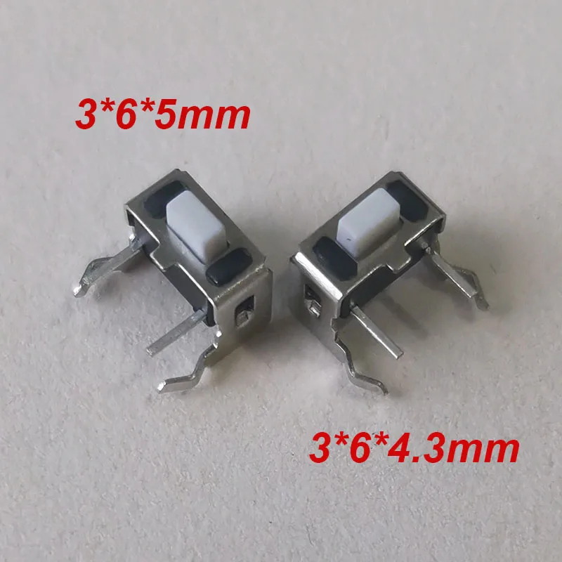 10/20/50PCS 3*6*4.3mm 3*6*5mm Switch with Bracket 90 Degree Tactile Push Button Switches 3x6 Side Micro Touch Switch