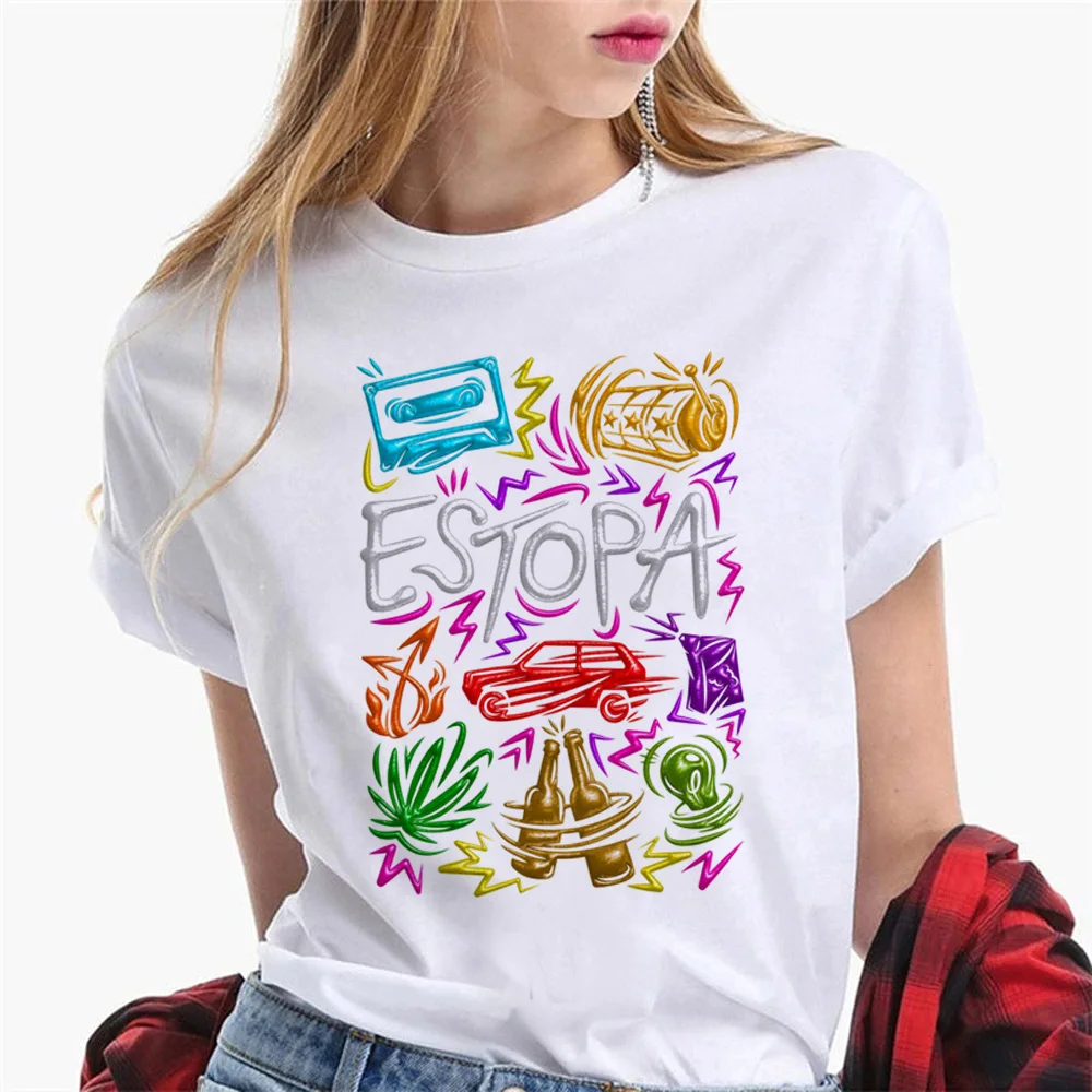 Estopa tshirt women graphic t shirt female comic funny graphic clothes