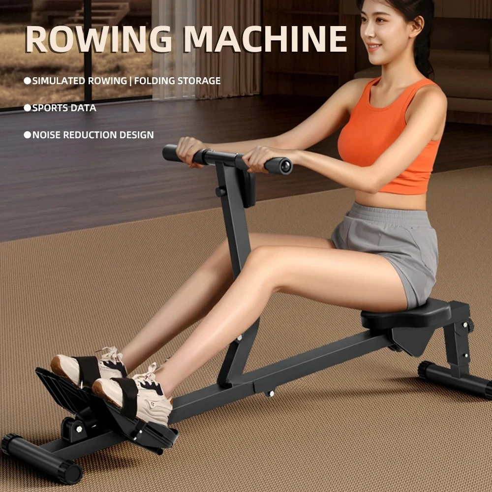 New Hydraulic Rowing Machine for Home Indoor Use, Adjustable Resistance Abdominal Slim Fitness Equipment, Aerobic Workout Rower
