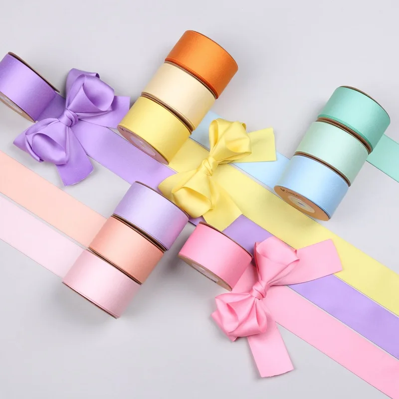 10Yards Edged Satin Bow Ribbon Gift Packaging Rope Wrapping Christmas DIY Material