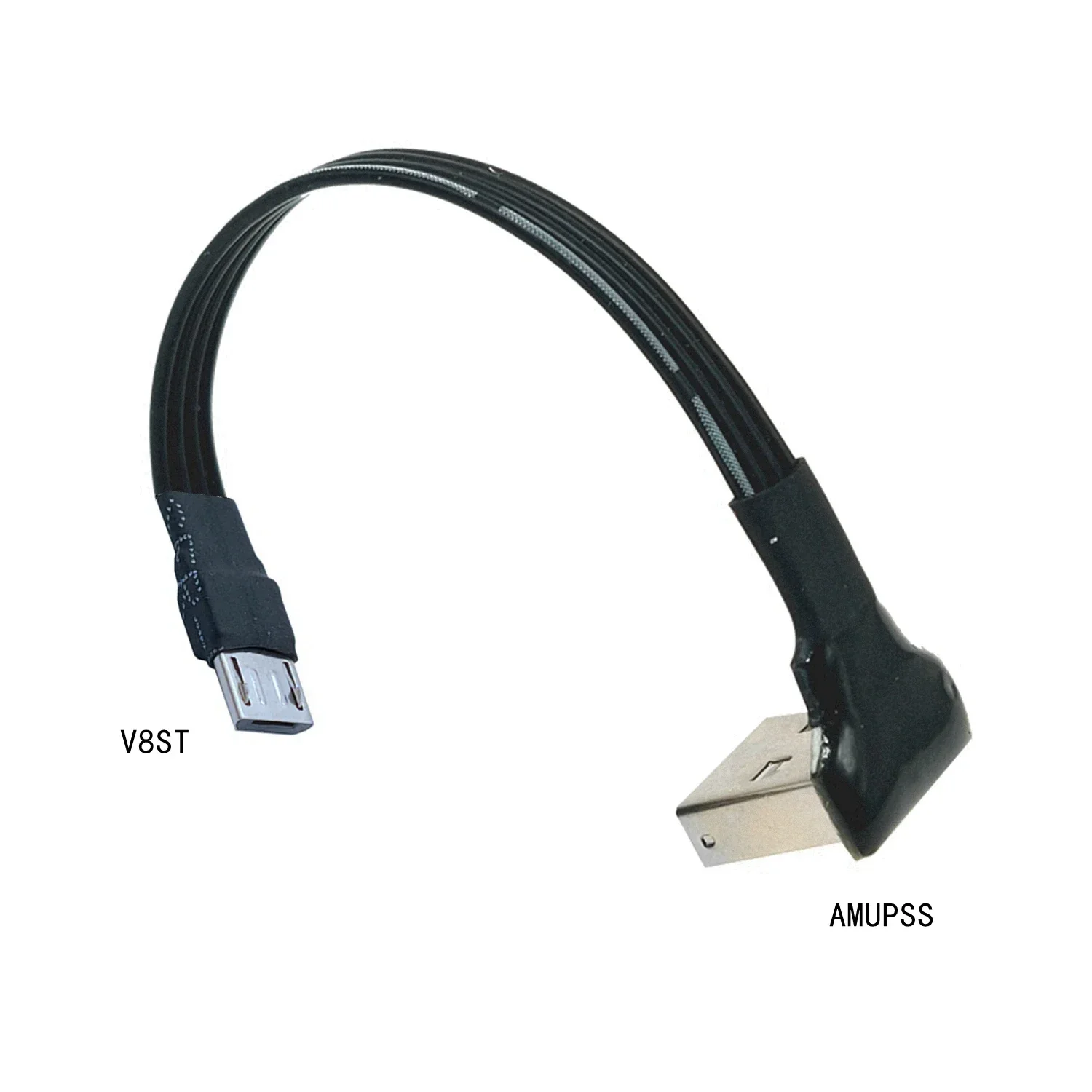 5 سنتيمتر-3 متر سوبر مرنة شقة مستقيم/أعلى/أسفل/يسار/اليمين زاوية 90 درجة USB مايكرو USB ذكر إلى كابل بيانات USB قصير جدا