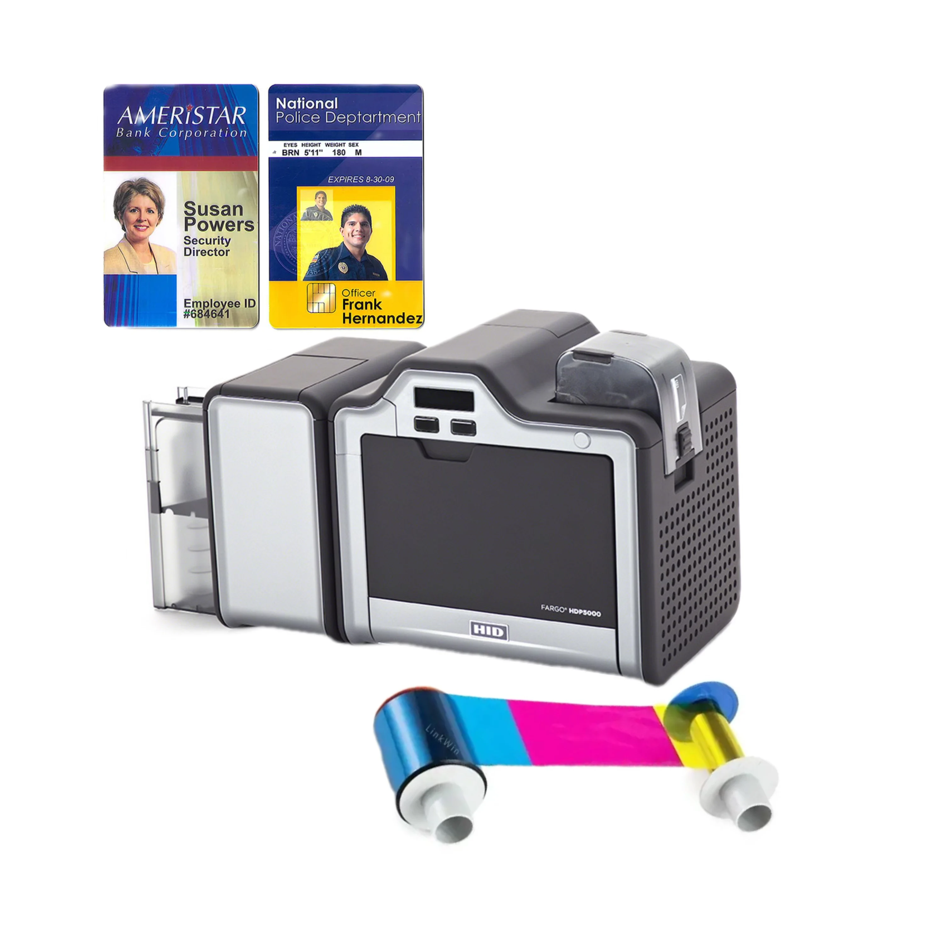 

Original HDP5000 Dye-Sublimation Resin Plastic ID PVC Card Printer Thermal Transfer Laminating Id Card Printer