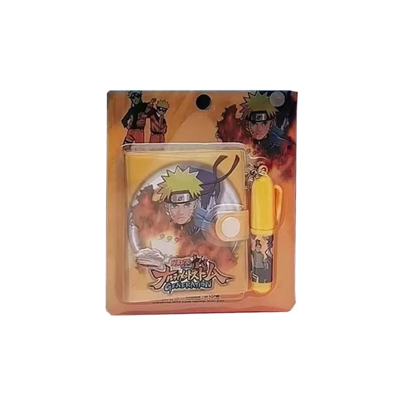 4/12/24 قطعة ناروتو اليد كتاب مجموعة دفتر صغير مع قلم حبر جاف المحمولة الكرتون مذكرات كتاب أنيمي طالب لوازم مكتبية #5