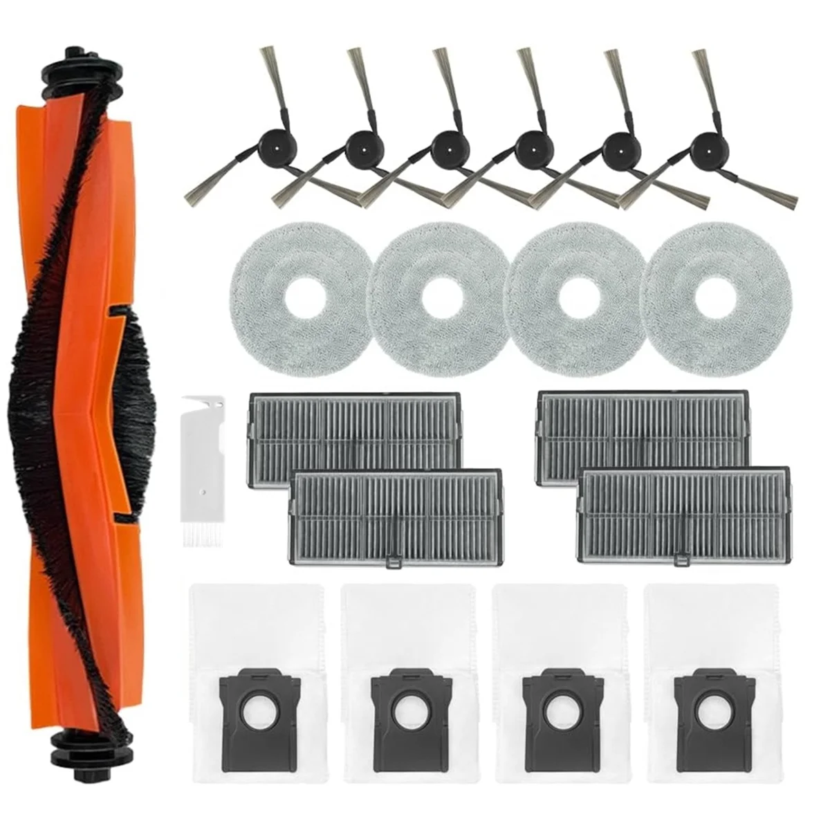 Untuk Dreame X40 Ultra / X40 Ultra lengkap/X40 Pro / S30 Pro bagian vakum Ultra sikat sisi utama kantong debu Filter Hepa