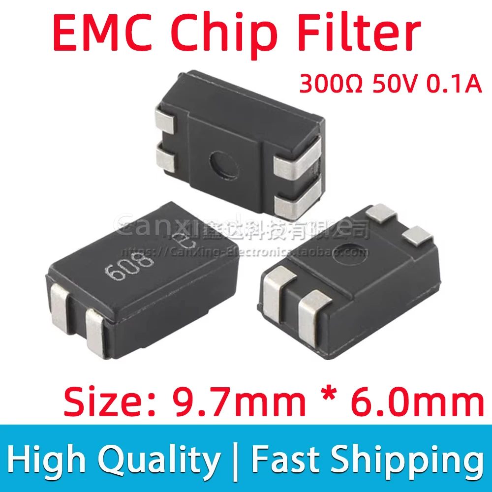 

5pcs SMD Common Mode Choke Coil Inductor Signal Line EMC Chip Filter Impedance 300Ω 50V 0.1A