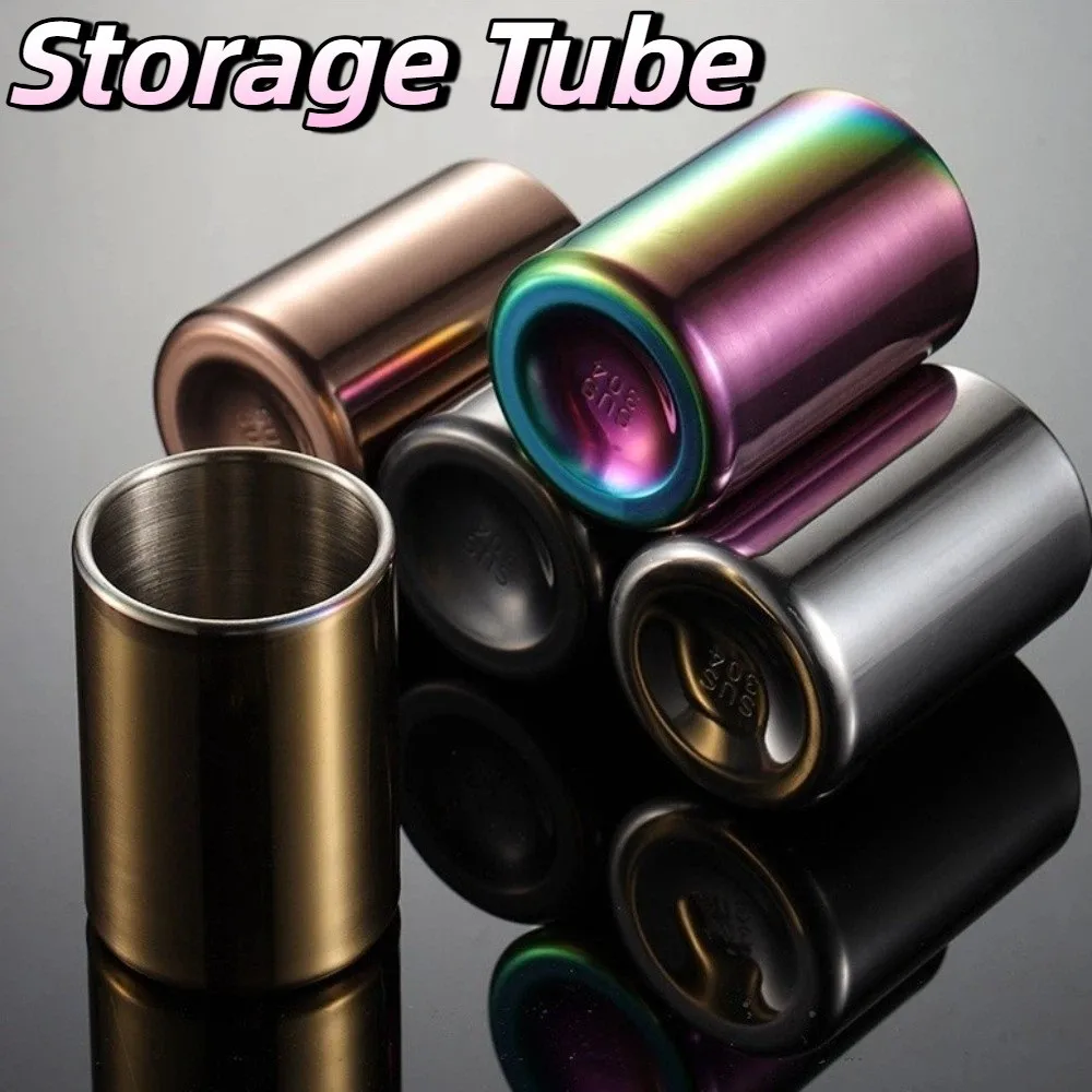 Modern Stainless Steel Fruit Fork Holder Durable Multi-functional Toothpick Container Cylinder Storage Tube Kitchen