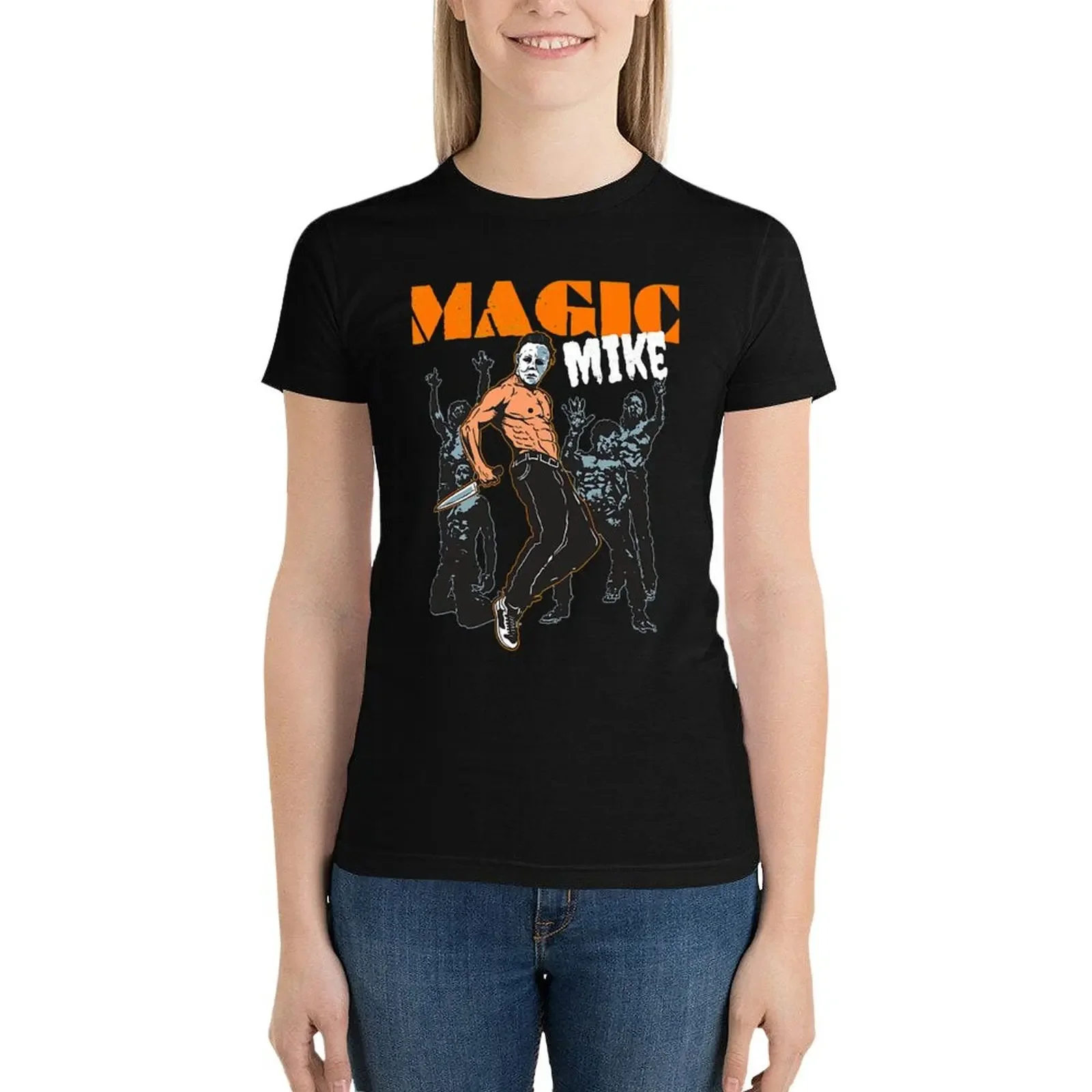 

magic mike T-Shirt Short sleeve tee lady clothes Women's summer blouses 2024