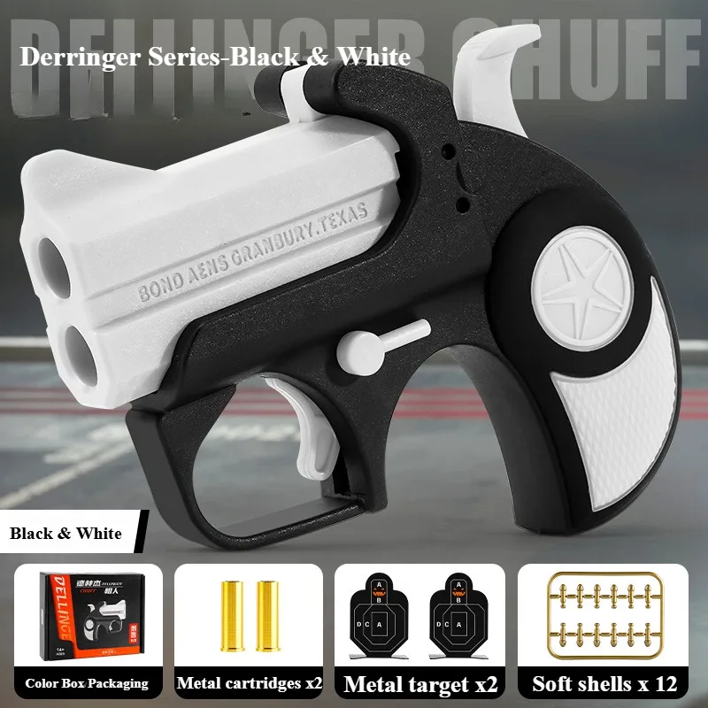 Roughneck-Caja De lanzamiento mecánica multicolor, modelo Derringer continuo, Pistola De seguridad interior para niños, Pistola De Idriogel sin cremallera