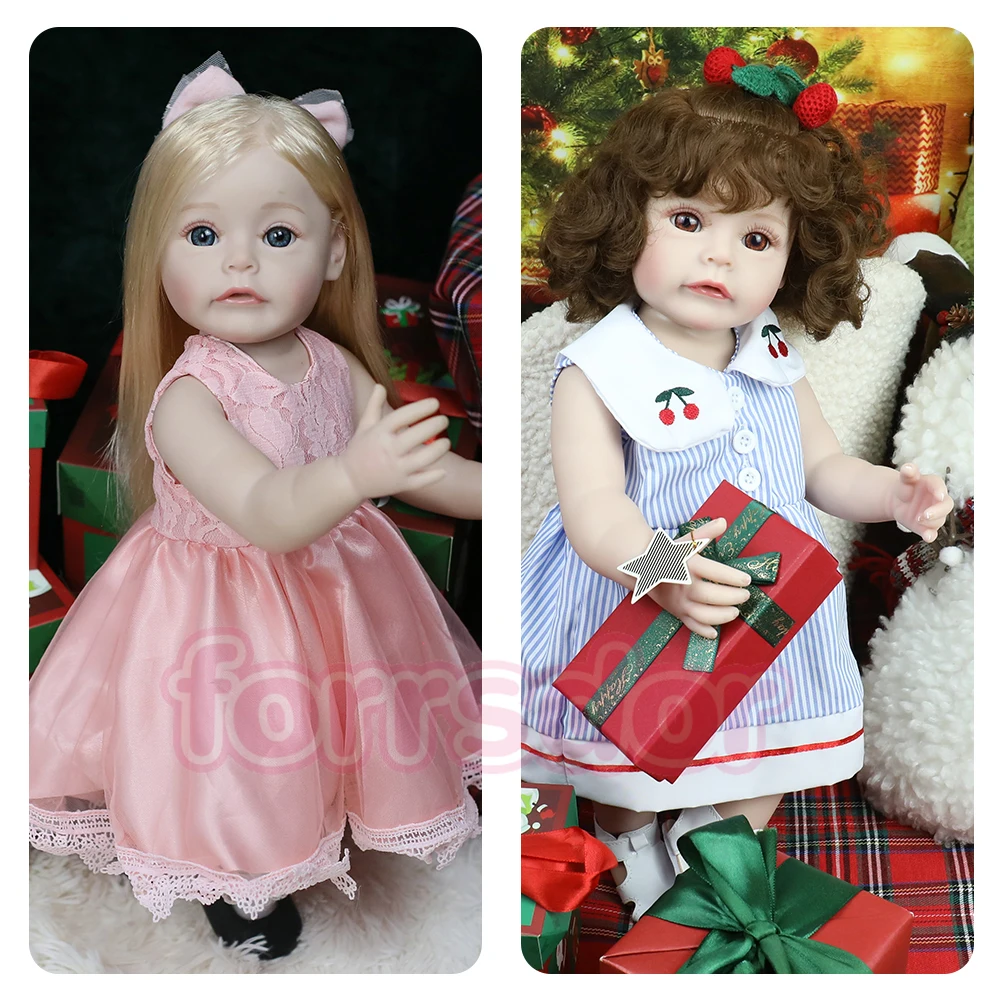 

18inch Reborn Baby Dolls Girl Susu with Handmade Rooted Hair and Soft Touch Doll Can BathToys for Girl Best Christmas Toy Gifts