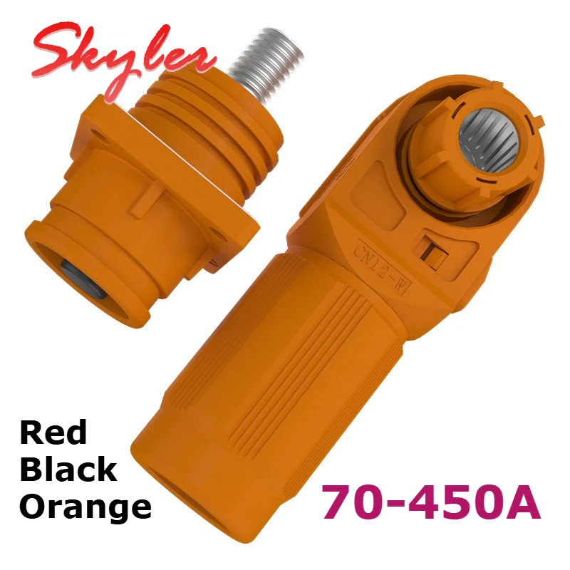 120A 200A Plug Socket Energy Storage Connector Single Core High Current 450A Power Terminal Wall Mounted Power Output Connector