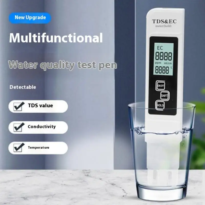 1 Piece Instant Read Digital Water Testing Kits For Drinking Water Tap Well RO/DI 3 In 1 TDS EC Temperature Meter
