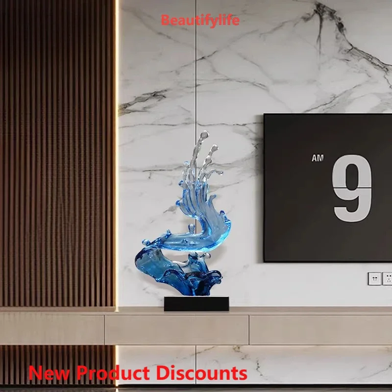 

X cn8350 ss Imitation Glass Porch Ornaments Light Luxury Office Feng Shui Prosperity Ornaments Hotel Abstract Sculptures