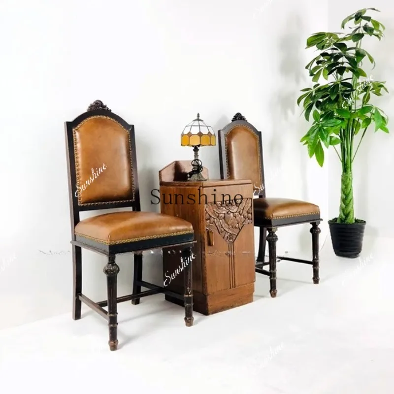 Solid wood retro teak color storage cabinet simple nostalgic industrial style  FT