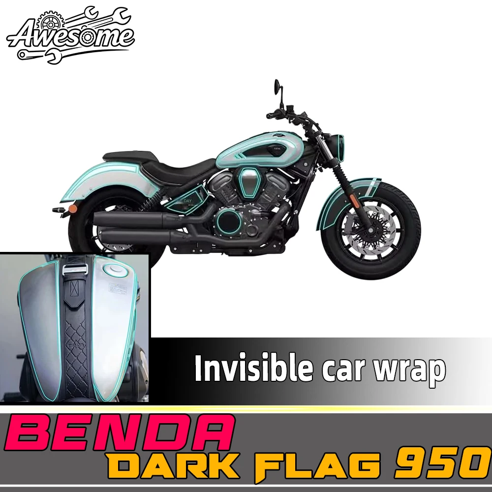 For Fit BENDA DARK Flag 950 Invisible Motorcycle Body Protection Film For 950DARK FLAG Scratch-Resistant and Durable