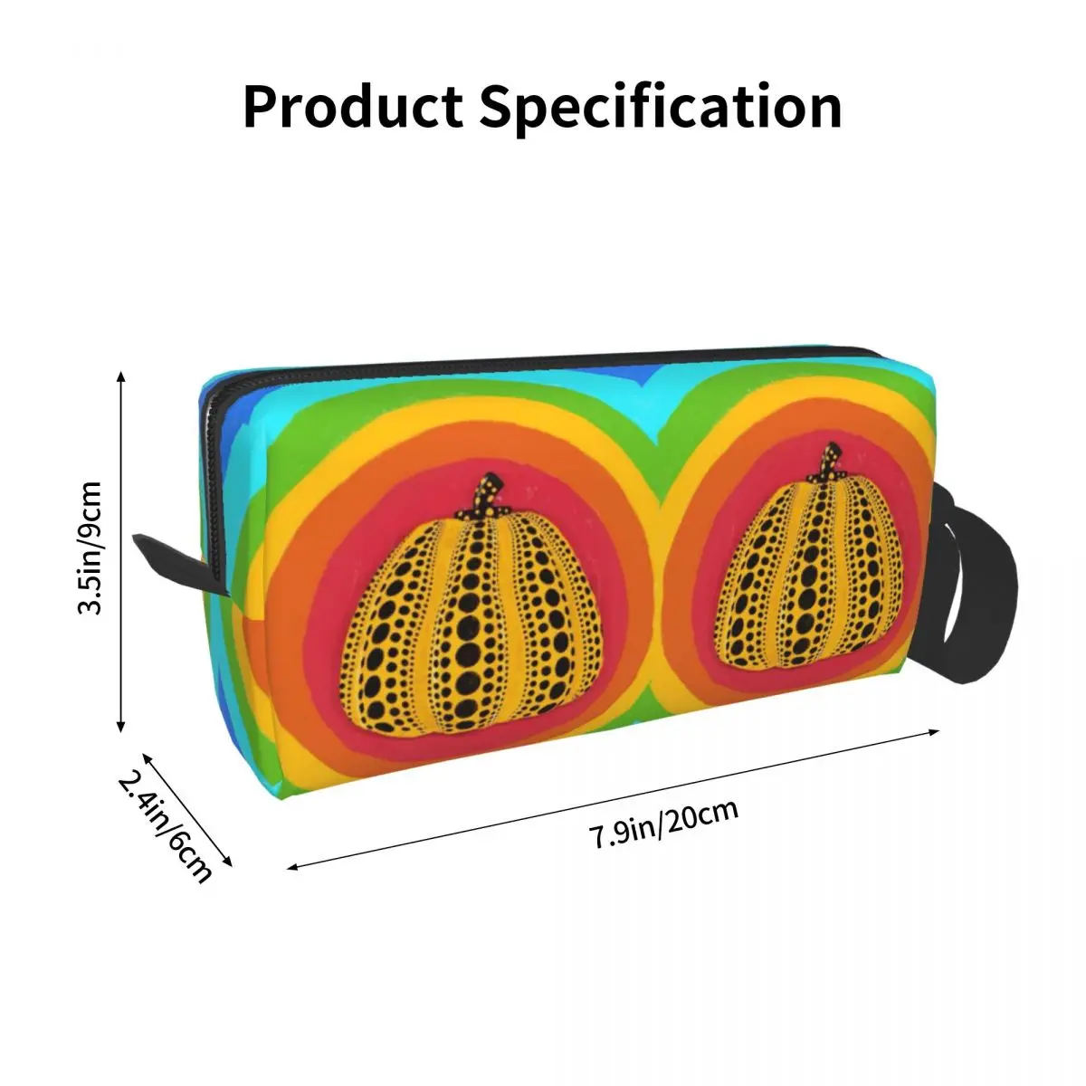 Yayoi Kusama Abstract Painting Pencil Case for Students School Pen Box Pencil Bag Stationery Supplies Travel Women Cosmetic Bag