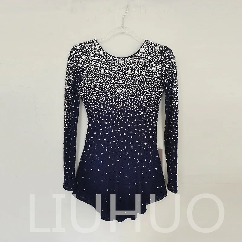 LIUHUO Ice Figure Skating Dress Girls Women Teens Stretchy Spandex Competition Wholesale