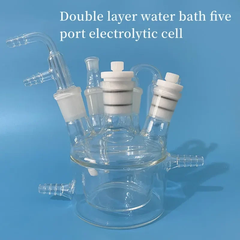 

50/100/250Ml Single- Double-Layer Sealed Five Port Redox Reaction Experiment Electrolytic Cell