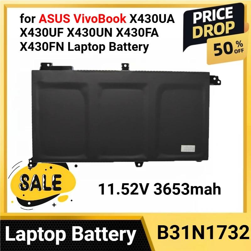 

B31N1732 11,52 В 3653 мАч для ASUS VivoBook X430UA X430UF X430UN X430FA X430FN Аккумулятор для ноутбука S4300F S4300U X571GT X571LH X571G