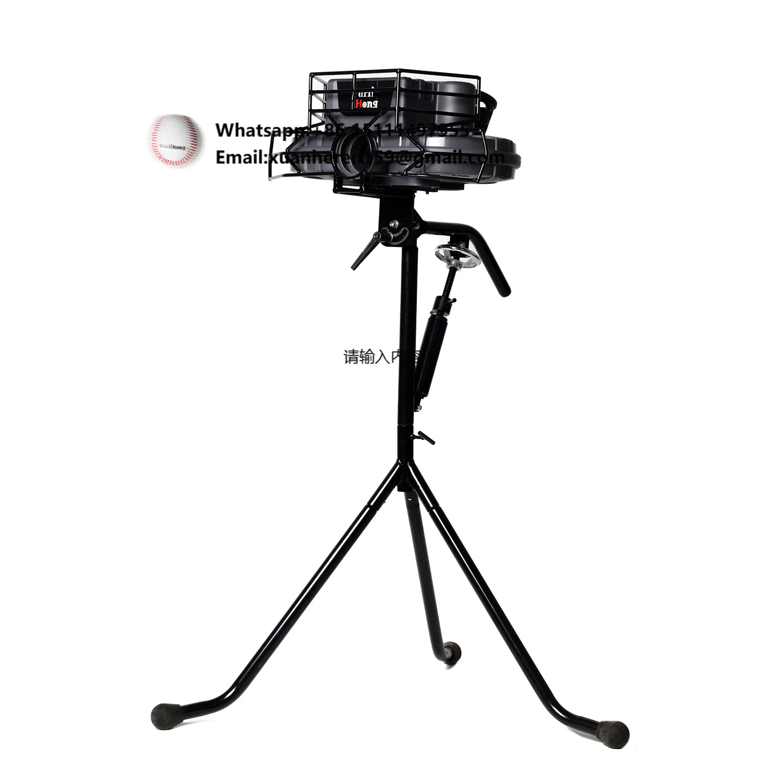 Furlihong 777BH Dual-Wheel Baseball Pitching Machine Upgraded Version, 30 to 95 MPH with Regulation Baseballs