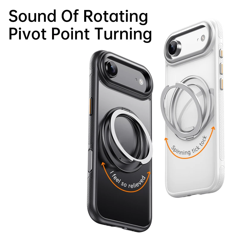 Squeaking Gear 360 Rotação Stand Holder Phone Case para iPhone 17 Air