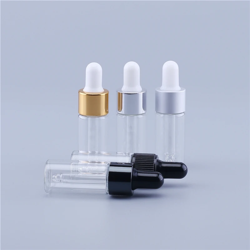 

500pcs 10ML Reagent Eye Dropper Transparent Glass Aromatherapy Liquid Pipette Bottle Refillable Bottles