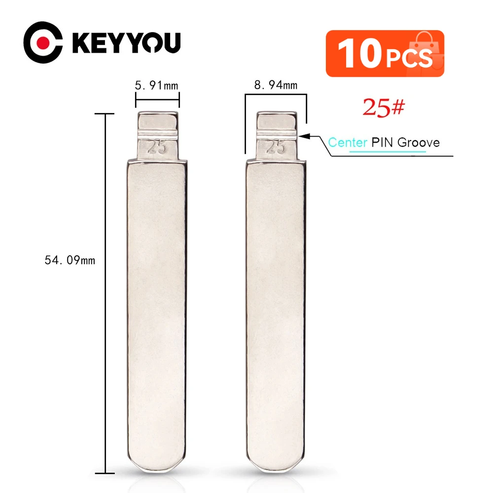 

KEYYOU 10PCS HON66 Flip Blank Car key Blade 25# HON66FH for KD keydiy xhorse remotes For Honda Accord Fit City Civic New Odyssey