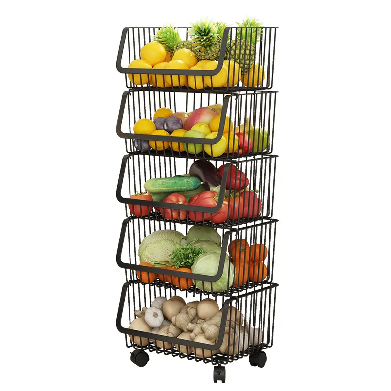 Stackable Storage Detachable Stand Kitchen Fruit And Vegetable Basket