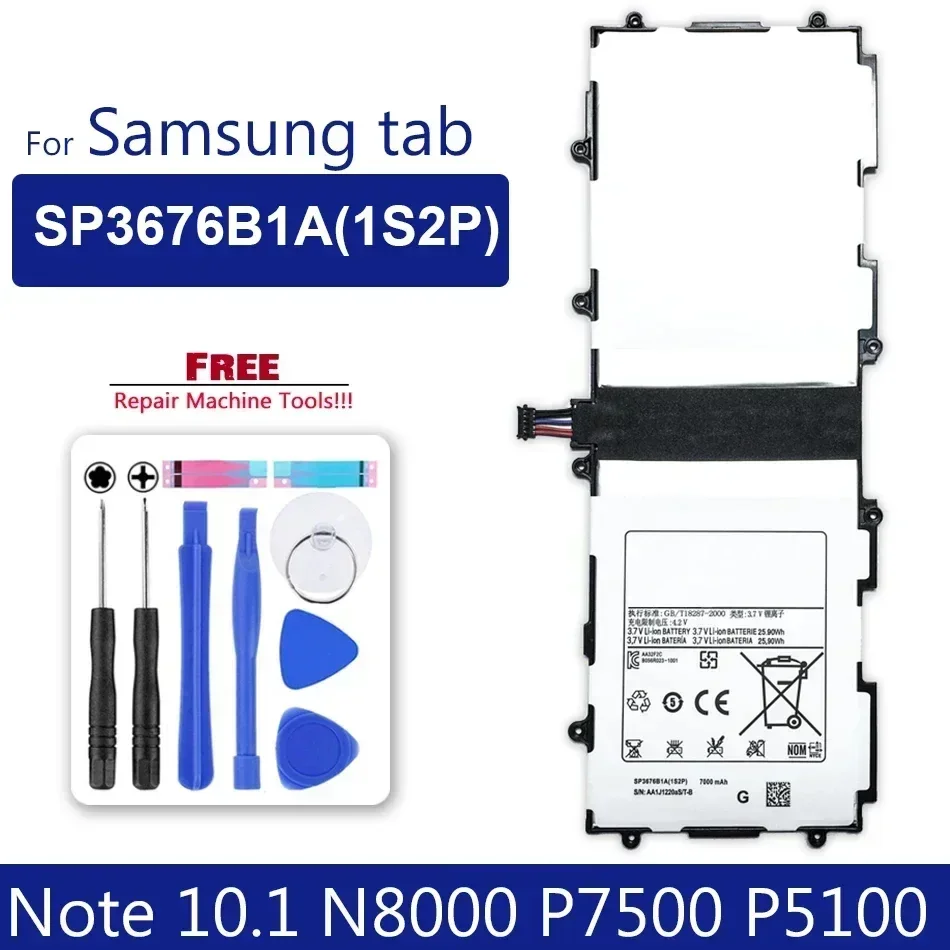 Tablet Battery For Samsung Galaxy Tab 2 7.0 10.1 GT P3100 P3110 P6200 P6210 P5100 P5110 Tablet N8000 N8010 N8020 P7500 P7510