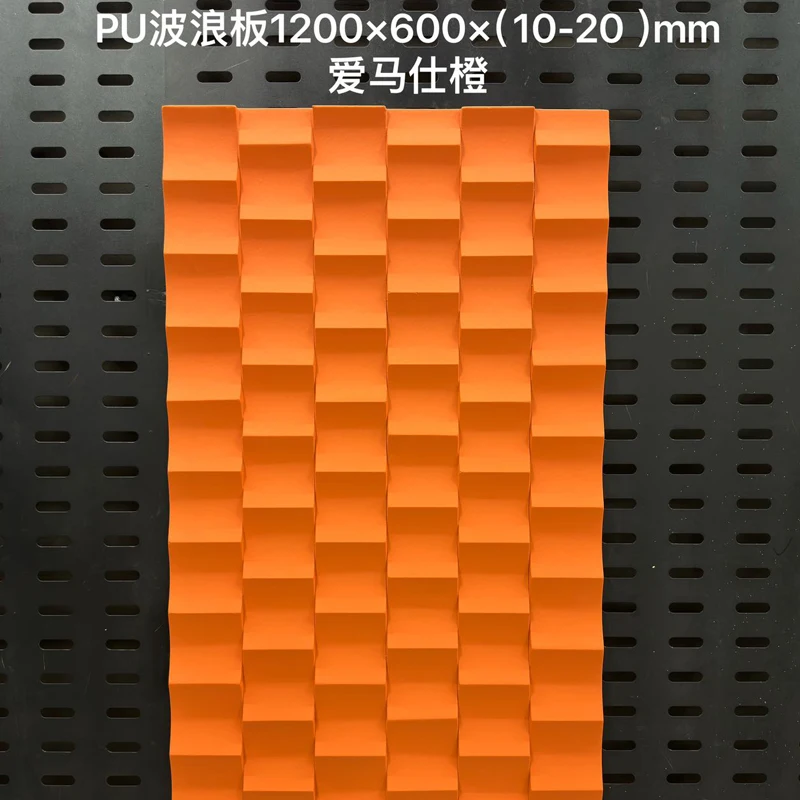 

High Quality Polyurethane Wave Stone Texture 1200*600*30mm PU Wall Panel with Quick Mounting System for Sports Venues Apartment