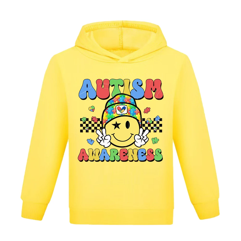 Spring Boys Autism Is My Super Power Printing Hoodies for Children Fashion Streetwear Hooded Sweatshirts Harajuku Tops Clothing view 6